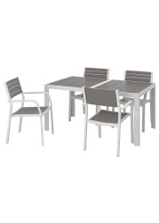 SJÄLLAND Table+4 chairs w armrests, outdoor