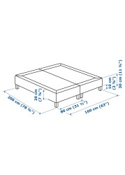 ESPEVÄR Slatted mattress base with legs