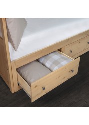 HEMNES سرير نهار بدرجين/مرتبتين