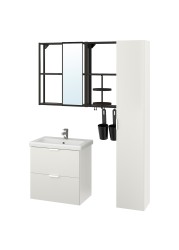 ENHET / TVÄLLEN Bathroom furniture, set of 18