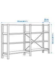 IVAR 2 sections/shelves