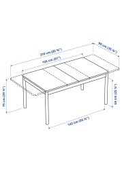 RÖNNINGE / LISABO Table and 4 chairs