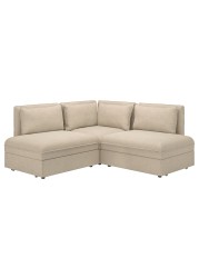 VALLENTUNA Modular crnr sofa 3-seat+2 sofa-bed