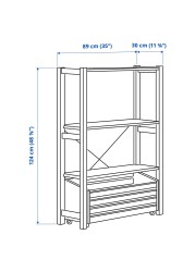 IVAR Shelving unit with storage box