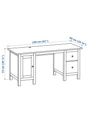 HEMNES/ALEFJÄLL Desk and storage combination