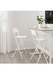 FRANKLIN Bar stool with backrest, foldable