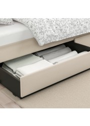 HAUGA Upholstered bed storage box