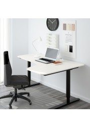 BEKANT Underframe sit/stand crnr table, el