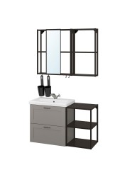 ENHET / TVÄLLEN Bathroom furniture, set of 15