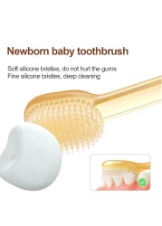 Baby Training Toothbrush Silicone Kids Toothbrush Baby Oral Hygiene Soft Bristle Deciduous Coating Tongue Cleaner 0-18M