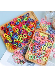 Toddler Hair Bands Baby Girl Children Headbands Colorful Elastic Hair Tie Nylon Scrunchie Hair Rope 50/100pcs Hair Accessories