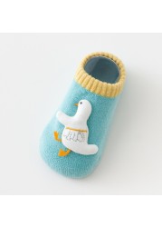 Autumn Winter Thicken Cotton Baby Boys Girls Low Cut Ankle Socks Rubber Slip Resistant Floor Socks Infant Kids Socks Soft Shoes