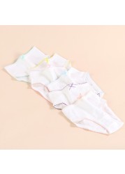 Baby Girls Cotton Underwear Teenage Underwear With Tie Soft Briefs Briefs For Kids 2-16 Years Old 6pcs