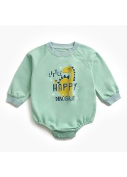 MILANCEL Spring 2022 Children's Underwear Baby Girls Long Sleeve Cartoon One-piece Clothing Set