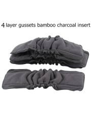 [Simfamily] 10pcs Reusable Bamboo Charcoal Diaper Insert Baby Cloth Mat Nappy Insert Changing Liners 4 Layer Each Insert Wholesale