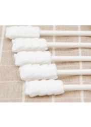 Children's Disposable Toothbrush 30pcs Paper Handle Tongue Cleaner Gauze Infant Oral Cleaning Stick Dental Care