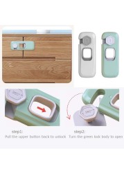 Adhesive Baby Drawer Lock Children Security Clip Safety Lock for Wardrobe Door Wardrobe Fridge Cabinet Baby Care Protector