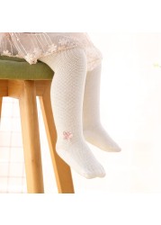 Spring Summer Children Mesh Pantyhose Girls Princess Pantyhose Cute Butterfly Baby Socks Soft Cotton White Socks