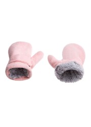 Baby Boy Winter Mittens Lined With Fleece Easy On Toddler Boy Girls Gloves Thick Warm Outdoor Hand Warmers