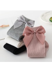 Baby Girls Socks New Toddlers Big Girl Bow Knee High Long Soft Kids Socks Bowknot 100% Cotton 0-3 Years Newborn Socks