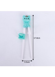 Baby Learning Chopsticks Cartoon Animal Beginner Chopsticks Portable ABS Silicone Children's Tableware Kids Training Auxiliary