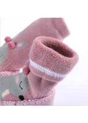 baby indoor sock baby shoes newborn boy socks winter thick terry cotton baby girl sock with rubber soles infant animal sock