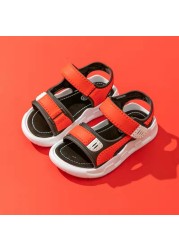 Children Summer Boys Sandals Leather Baby Shoes Kids Flat Baby Sports Beach Shoes Soft Non-slip Casual Baby Sandal