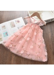 Keelorn Girls Dress Summer 2022 Kids Clothes Sleeveless Hollow Out Baby Princess Dresses For Baby Clothes Vestidos 2-7Y