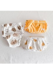 3pcs/lot Baby Training Pants 6 Layers Waterproof Reusable Cotton Infant Boy Pants Underwear Cloth Girls Diaper Diaper Panties