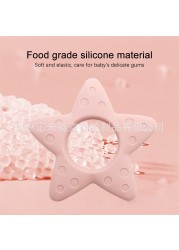 Creative Cute and Fun Five-pointed Star Baby Teether Comfortable Soft and Safe Silicone Teether Exercises Baby Grasping Ability