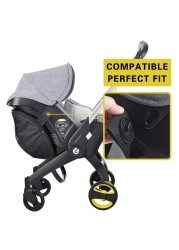 Multifunctional Portable Diaper Bag Compatible With Donna/Foofoo Stroller Black Waterproof Storage Bag