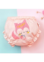 Baby Girls Briefs Panties For Kids Underwear Children Underpants Cotton Bread Pants Duck Flower Rabbit Pattern 4pcs/lot