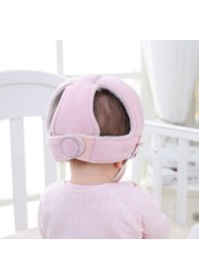 Baby Safety Helmet Head Protection Hats Cotton Toddler Infant Adjustable Anti-Fall Hats Children Walking Crawling Crash Hat