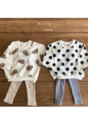 Autumn Baby Solid Pants 2021 New Infant Leggings Boy Elastic Pp Pants Toddler Girl Casual Pants Children Trousers