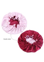 Baby Silky Silk Bonnet Double Layer Adjustable Sleep Cap Girl Night Turban Children Solid Headwear Cute Hat Fashion Hair Wear