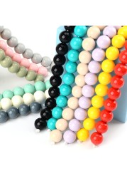 luvka 15mm 20pcs Liquid Silicone Beads Anti-static Silicone Teething Beads DIY Liquid Silicon Bright Safer BPA Free Food Grade