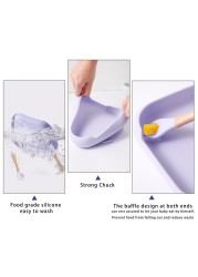 Baby Feeding Silicone Dinner Plate Square Tray With Suction Cup Food Grade Silicone Kids Tableware Waterproof Baby Plate