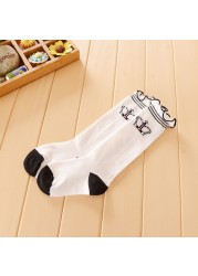 3 Pairs Kids Girls Boys Toddlers Girls Socks Knee High Long Soft Cotton Baby Socks Stripped Children Socks School Clothes