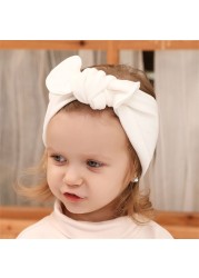 Baby Bowknot Headband Stretchy Turban Elastic Big Bows Hair Band Head Wrap Children Toddler Headwear Hair Decorations