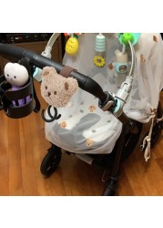 Cartoon Bear Adjustable Baby Stroller Hanging Hook Shopping Cart Hook Trolley Organizer Pushchair Hanger Hanging Hook