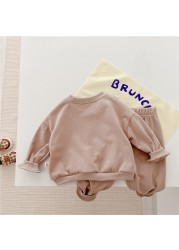 Children Spring Clothes Set Cute Bear Baby Boy Girl Soft Cotton Tops Pants 2pcs Toddler Kids Clothes