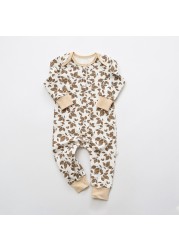 Yg 2022 Summer New Baby Tights Boy Baby Girl Clothes Baby Cotton Printed Jumpsuit 0-2 Years