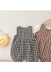 Autumn Baby Jumpsuit 0-24M Sleeveless Knitted Cotton Baby Boy Rompers Solid Newborn Kids Clothes Baby Girl Winter Playsuit