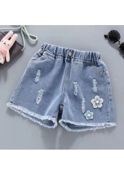 2022 Kids Baby Girl Summer Denim Clothes Shorts Shorts Jeans Children's Clothing Girl Casual Short Pants Infant Bottoms 3 -12Yer