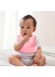 Baby Silicone Tableware Set Baby Feeding Dishes BPA Free Bowl Plate Bibs Spoon Fork Sets Children Non-slip Dinnerware