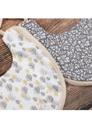 New Infant Baby Girl Boy Bib Baby Boy Dinner Feeding Tassel Double Deck Cotton Linen Burp Cloths Saliva Towel