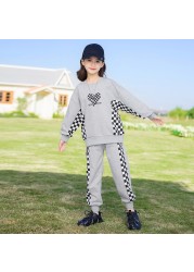 WKPK New Spring Autumn Girl Casual Clothes Sets 4-18 Years Students Outdoor Tracksuit Fashion Comfortable Family Kids Clothes