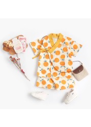 Sanlutoz Cute Printing Cotton Baby Boys Girls Clothes Sets Summer Infant Short Sleeve Tops+Pants 2pcs