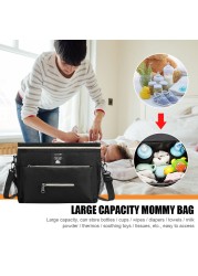 Waterproof Diaper Bag Large Capacity Mother Travel Bag Multifunctional Maternity Mother Baby Stroller Bags Organizer Mummy Bag