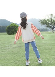 WKPK 4-18Year Girl Clothes New Spring Autumn Outdoor Casual Fashion Children Sportswear Cotton Comfortable Soft Kids Clothes